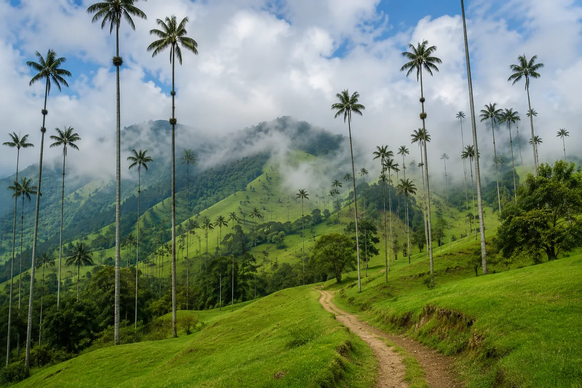 Wax palms in Colombia's Cocora Valley